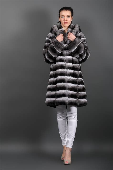 Natural Chinchilla Fur coat with hood for women | Chinchilla fur coat, Fur coat, Chinchilla fur