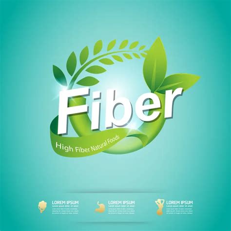 Fiber in Foods Slim Shape and Vitamin Concept Label Vector Stock Vector Image by ©Space-Vector ...