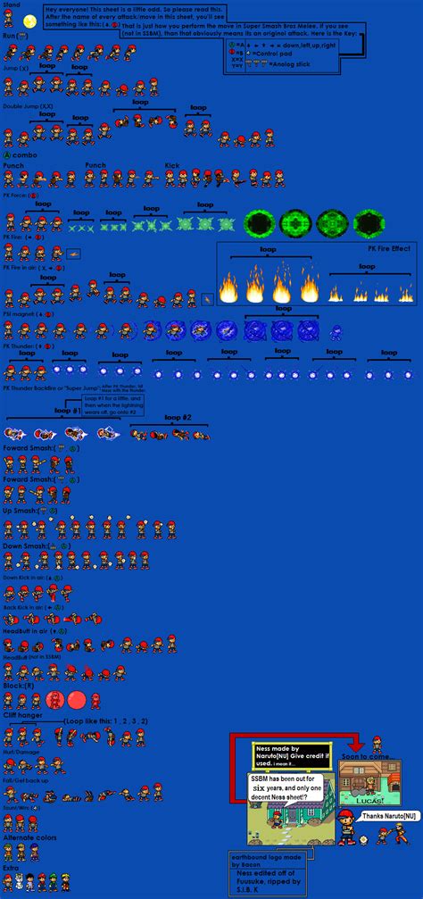 Ness Sprite Sheet by NarutoNU on DeviantArt