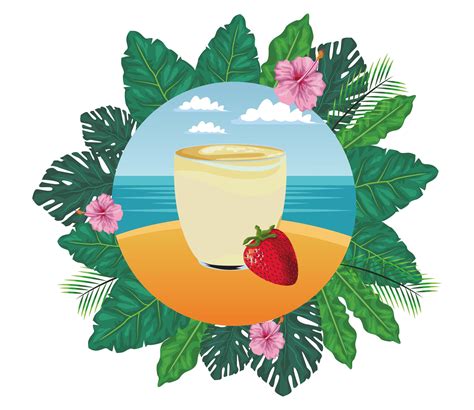 Tropical fruit and smoothie drink 1416493 Vector Art at Vecteezy