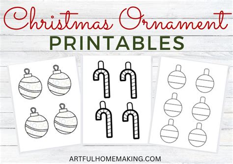 Free Christmas Ornaments Printable (12 Pages) - Artful Homemaking