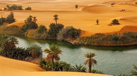 Ubari oasis, Libya | Oasis Umm-al-maa in Sahara Desert, Ubari Lakes ...