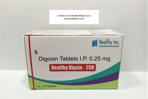 Digoxin Tablet, Healthy Life Pharma Pvt Ltd, 10 X 10 Tablets, Rs 8.90 /stripe | ID: 23520619030