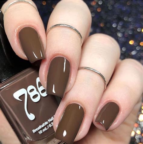 40+ Cool Brown Nail Designs To Try In Fall - The Glossychic