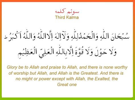 Allahhumma Ahdeeni: Third Kalma