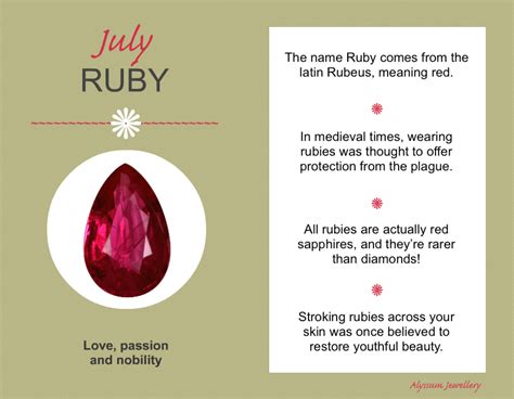 July's Birthstone - The Ruby