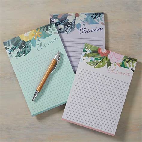 Personalized Notepads - Modern Botanical | Note pad design ...