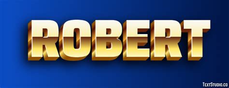 Robert | Golden 3D | Text Effect Generator