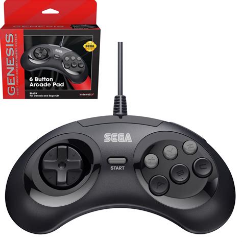 Brand New Licensed Sega Genesis 6-Button Controller - Black