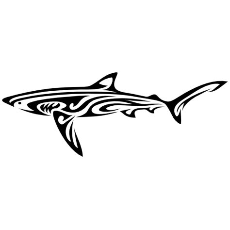 Detailed Tribal Shark Sticker