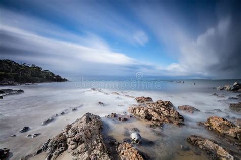 Bridport Beach Tasmania Australia during a Long Exposure. Stock Image ...