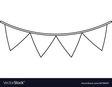 Pennant banner icon image Royalty Free Vector Image