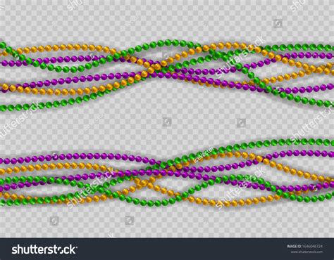 Vector Illustration Mardi Gras Beads Traditional Stock Vector (Royalty ...