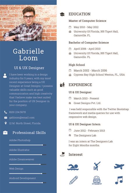 Ux Designer Resume Template | Resume Template