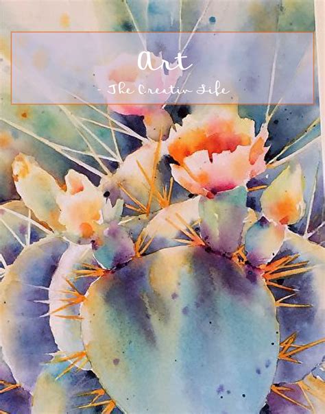 Abstract, paintings, drawings, illustrations, all kinds of art! | Watercolor flowers, Cactus ...