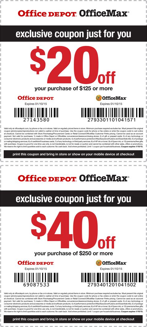 Printable Office Depot Coupons