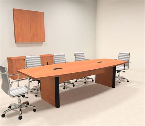 Modern Boat Shaped 10' Feet Conference Table, #OF-CON-CP1 - H2O Furniture