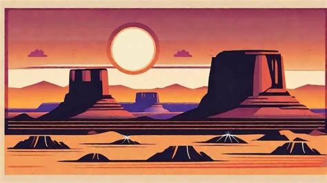 Premium AI Image | Spectacular Badlands Sunset