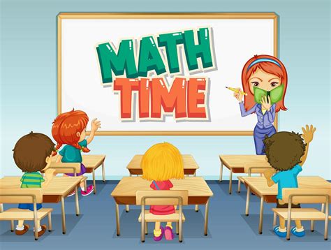 Classroom scene with math teacher and students 1187772 Vector Art at Vecteezy