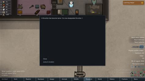 Thrumbo taming : r/RimWorld