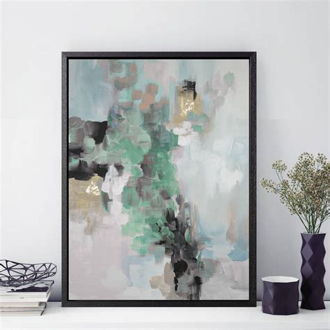 'Rosa Ellie' Framed Giclée Abstract Canvas Print Art By AttikoArt