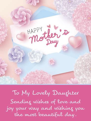 Sending My Love – Happy Mother’s Day Card for Daughter | Birthday ...