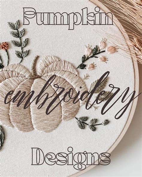 15 Precious Pumpkin Embroidery Patterns And Ideas - meshthread.com