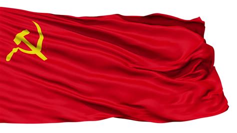 Realistic 3d Seamless Looping USSR National Flag Waving In The Wind ...