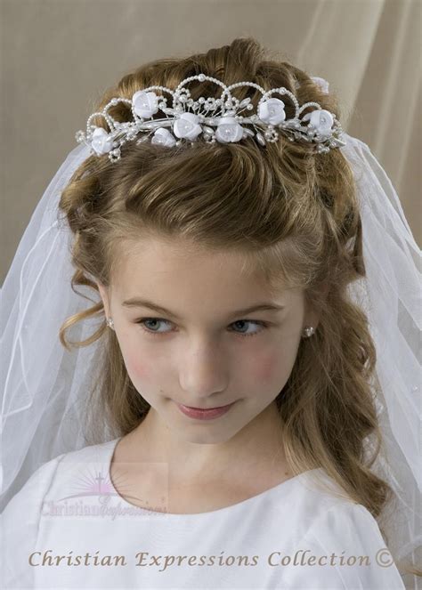 First Holy Communion Hairstyles With Veil