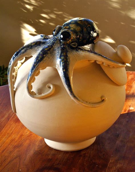 "Octopod" a gorgeous ceramic piece by Glen MacInnis. A bit whimsical with the octopus taking the ...