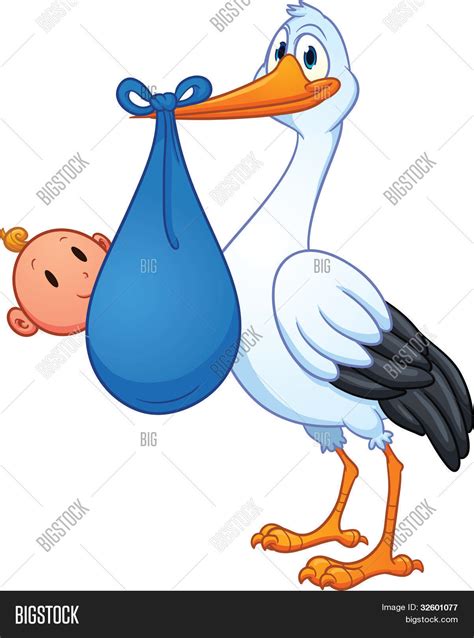 Cartoon Stork Vector & Photo (Free Trial) | Bigstock