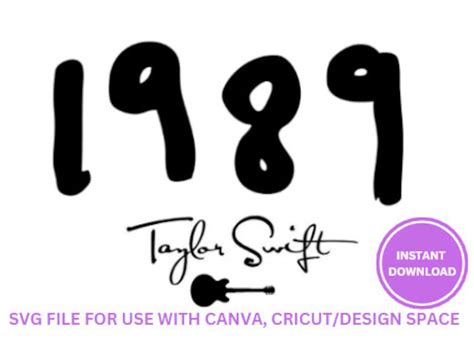 Taylor Swift SVG 1989 Taylor's Version Taylor's Eras Tour Svg Taylor Eras Svg Silhouette Cricut ...