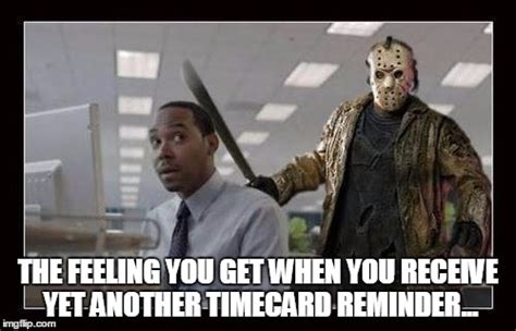 Friday The 13th Timesheet Meme