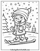 Winter Sports Coloring Pages  Sheets For Kids sketch template