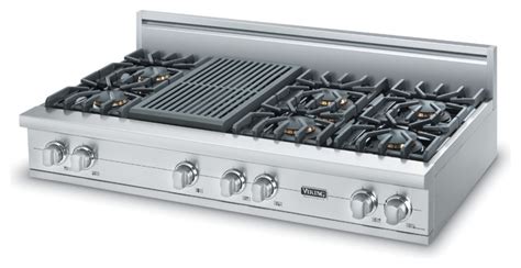 Viking 48" Pro-style Gas Rangetop Stainless Steel Liquid Propane | VGRT5486QSSLP - Cooktops ...