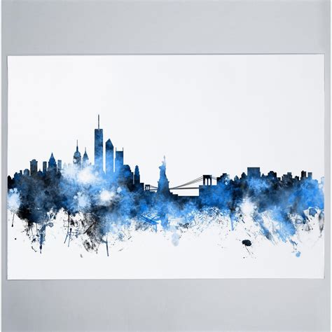 New York Skyline Blue Black - Print artPause Art | Superbalist.com