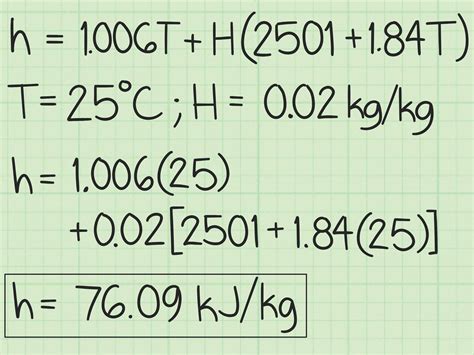 How to Calculate the Enthalpy of Moist Air