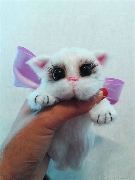 kitten, white kitten, knitted soft toy gift – заказать на Ярмарке ...