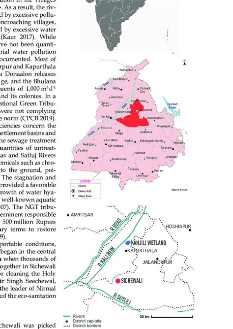 3 Above and middle: Maps showing the position of the Punjab state in... | Download Scientific ...