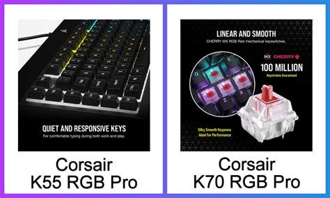 Corsair K55 RGB Pro vs K70 RGB Pro - Which one should you buy?