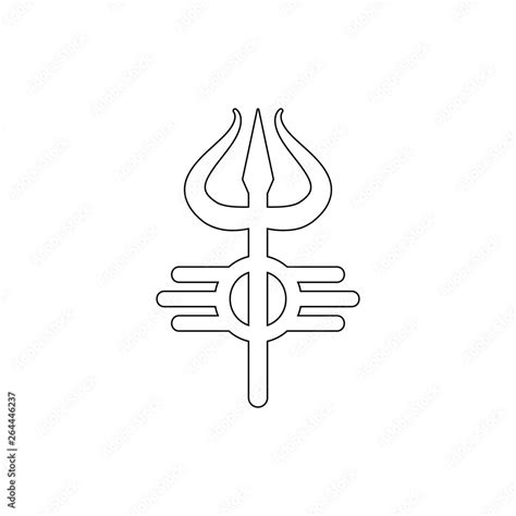 religion symbol, Shiva outline icon. Element of religion symbol ...