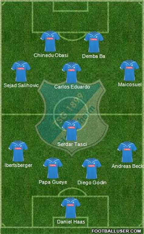 TSG 1899 Hoffenheim (Germany) Football Formation