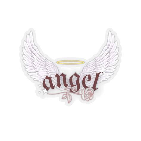 "Angel Sticker, Vinyl Sticker, Angel Wing Sticker, Angel Aesthetic, Laptop Sticker, Water Bottle ...