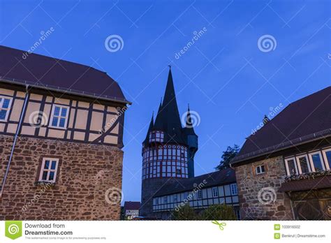 Town Hall and Old Tower in Neustadt, Germany Stock Photo - Image of tower, spain: 103916502