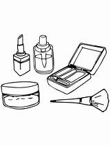 Makeup coloring pages sketch template