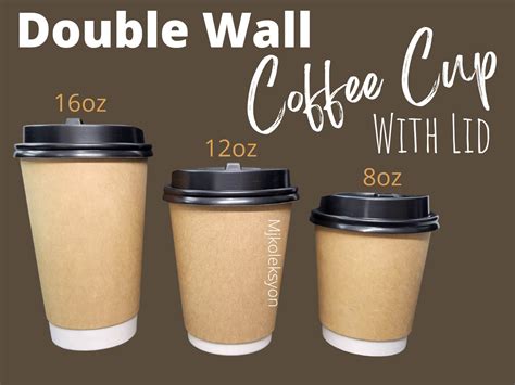 Double Wall Coffee Cups with Lid 25pcs 8oz 12oz 16oz | Lazada PH