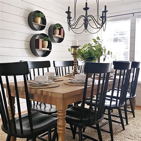 42 Classy Black Dining Room Design Ideas - Trendehouse | Farmhouse ...