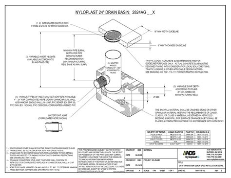 Documents - 24" Drain Basin Quick Spec Installation Nyloplast Detail