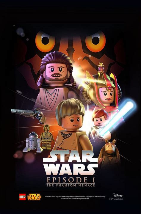 LEGO Star Wars Movie Poster - Episode 1 The Phantom Menace | Star wars ...