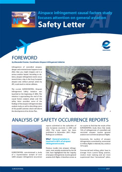 Airspace Infringement Safety Letter 3 - November 2007 | SKYbrary Aviation Safety